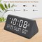 Digital Alarm Clocks for Bedrooms - Wooden Electric Clock with USB Ports, Date, Weekday, Temperature, 0-100% Brightness Dimmer, Adjustable Alarm Volume, Snooze, Auto DST